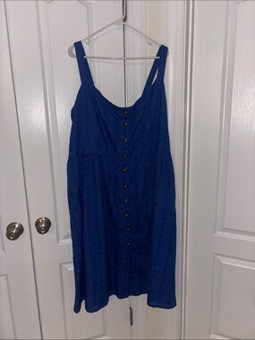 Timeless London Royal Blue Eyelet Dress